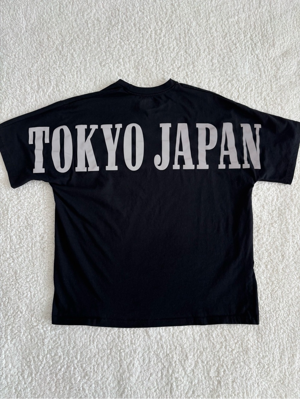 Black Tokyo Japan Graphic T-Shirt Eighty Eight Brand Oversized Loose Fit Large